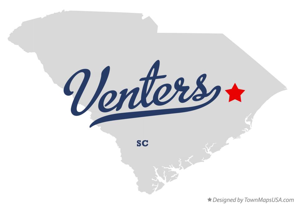 Map of Venters South Carolina SC