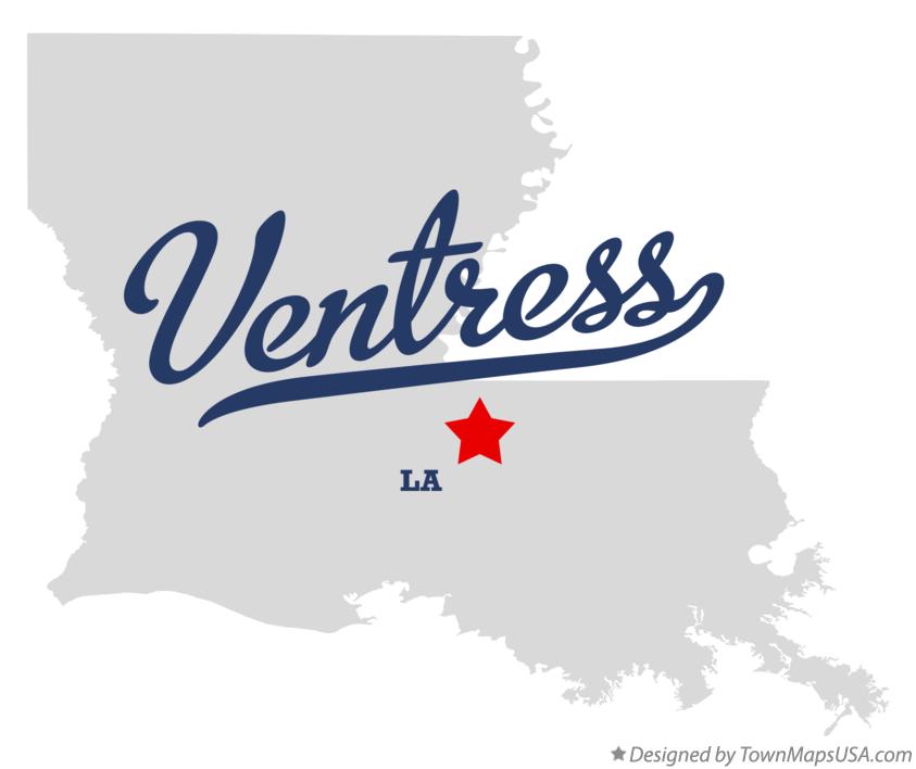 Map of Ventress Louisiana LA