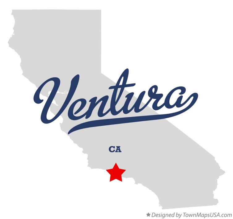 Map of Ventura California CA