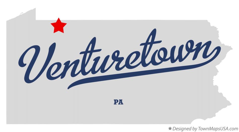 Map of Venturetown Pennsylvania PA