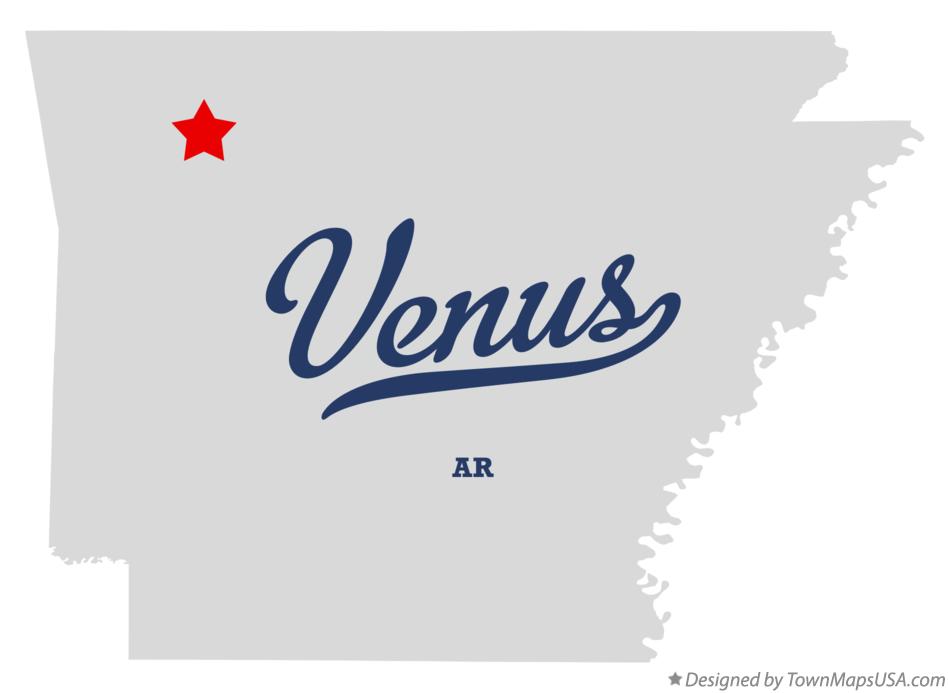 Map of Venus Arkansas AR