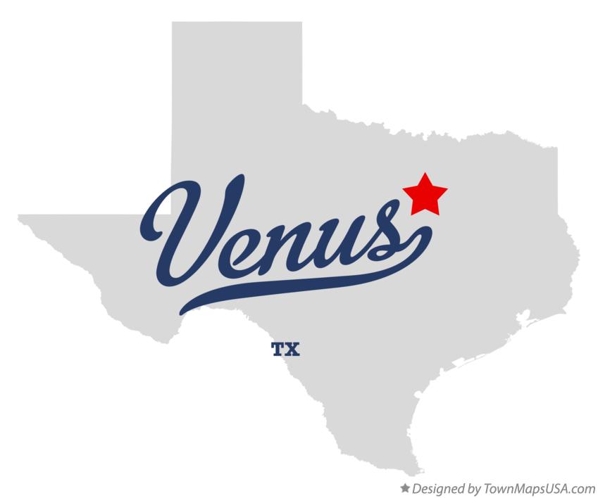 Map of Venus Texas TX