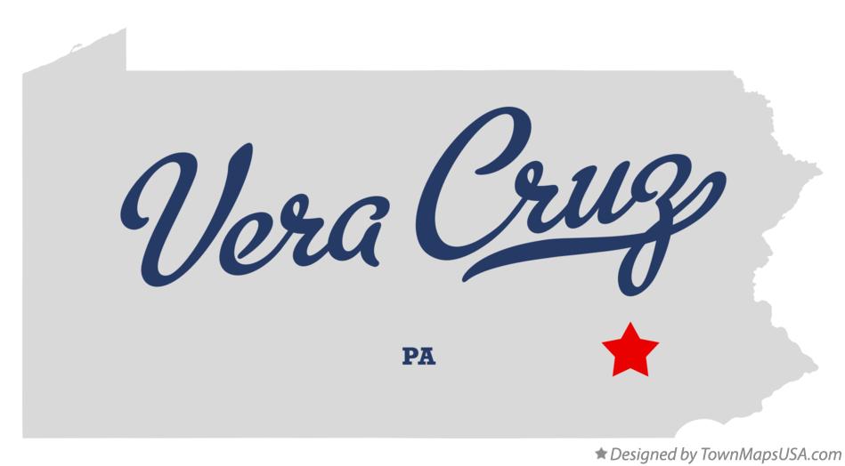 Map of Vera Cruz Pennsylvania PA