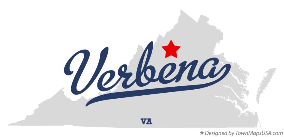 Map of Verbena Virginia VA