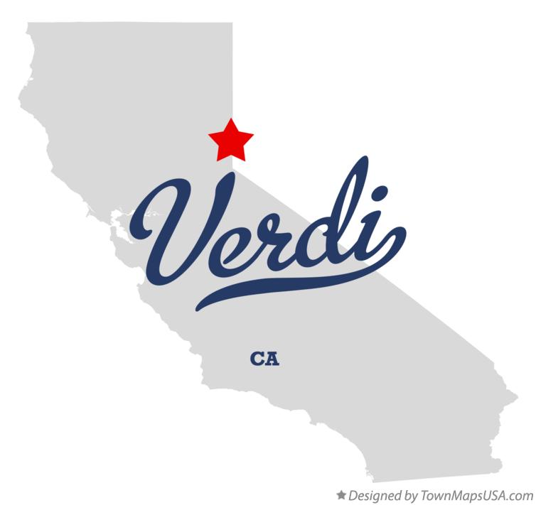 Map of Verdi California CA