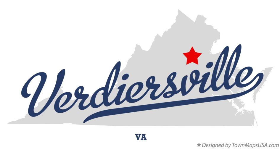 Map of Verdiersville Virginia VA