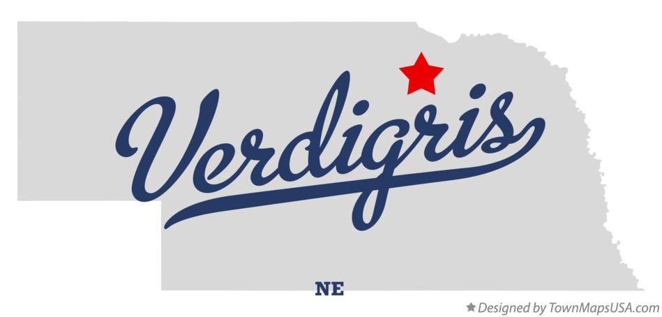 Map of Verdigris Nebraska NE