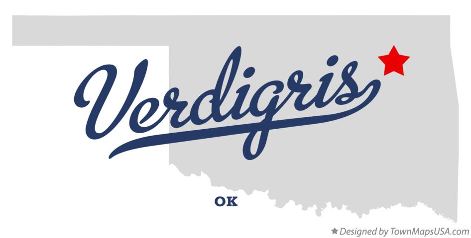 Map of Verdigris Oklahoma OK