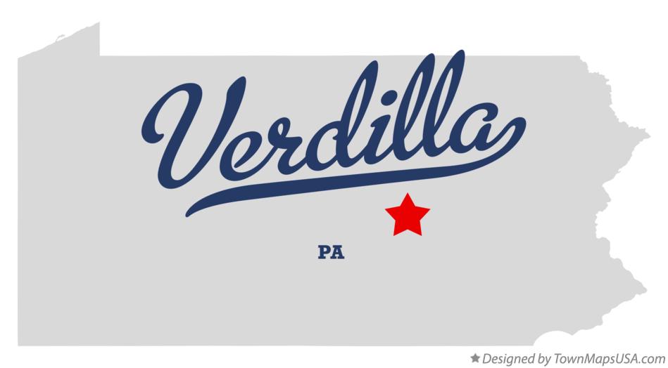Map of Verdilla Pennsylvania PA