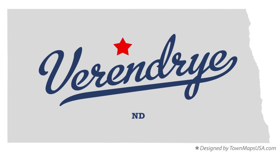 Map of Verendrye North Dakota ND