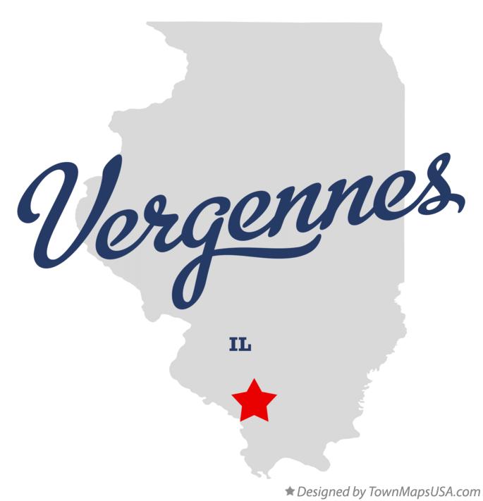 Map of Vergennes Illinois IL