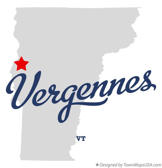 Map of Vergennes Vermont VT