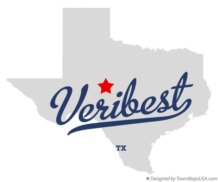 Map of Veribest Texas TX