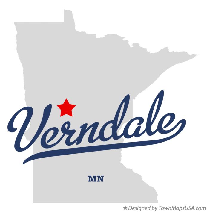 Map of Verndale Minnesota MN