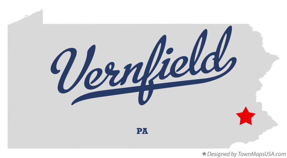 Map of Vernfield Pennsylvania PA