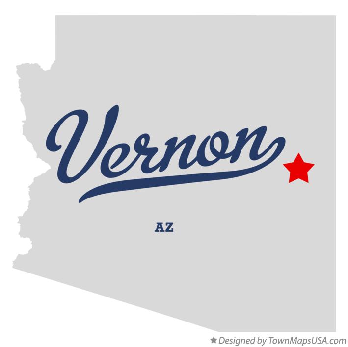 Map of Vernon Arizona AZ