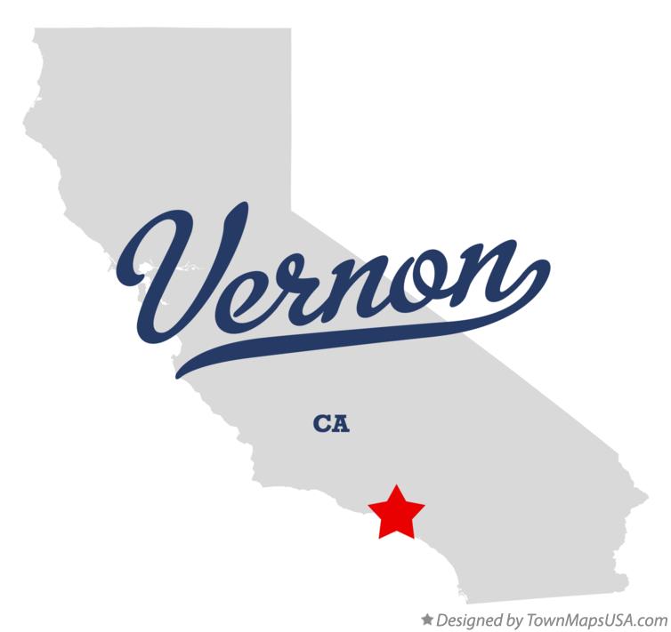 Map of Vernon California CA