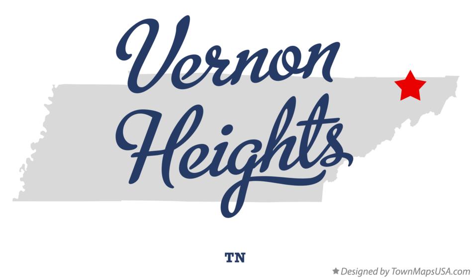Map of Vernon Heights Tennessee TN