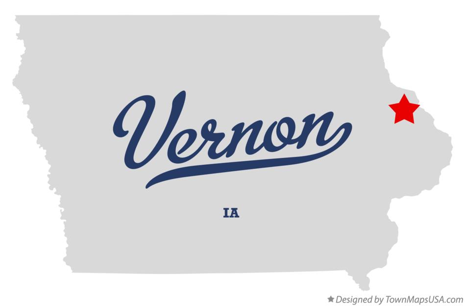 Map of Vernon Iowa IA
