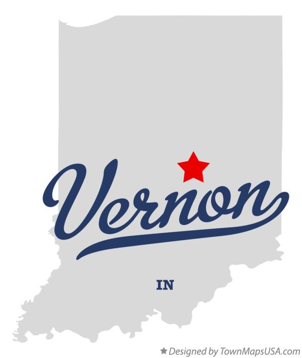 Map of Vernon Indiana IN