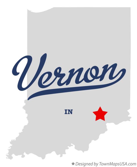 Map of Vernon Indiana IN