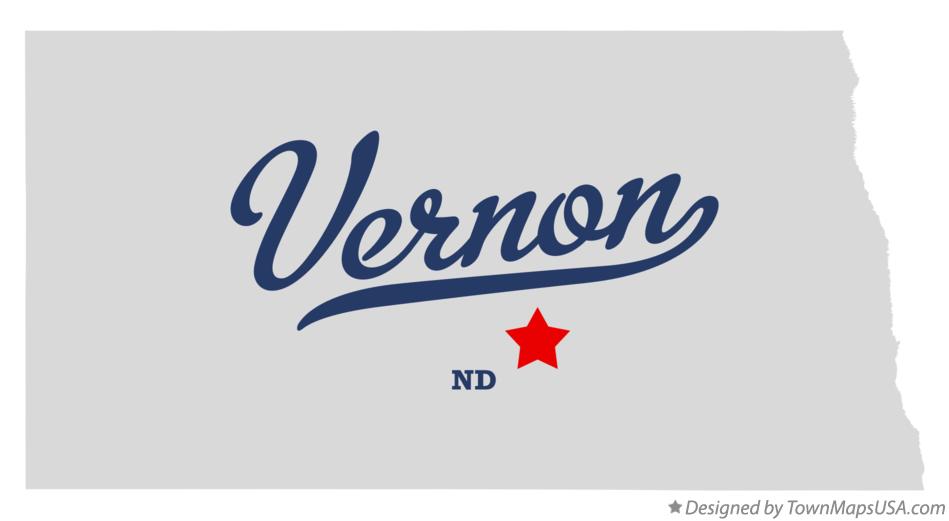 Map of Vernon North Dakota ND