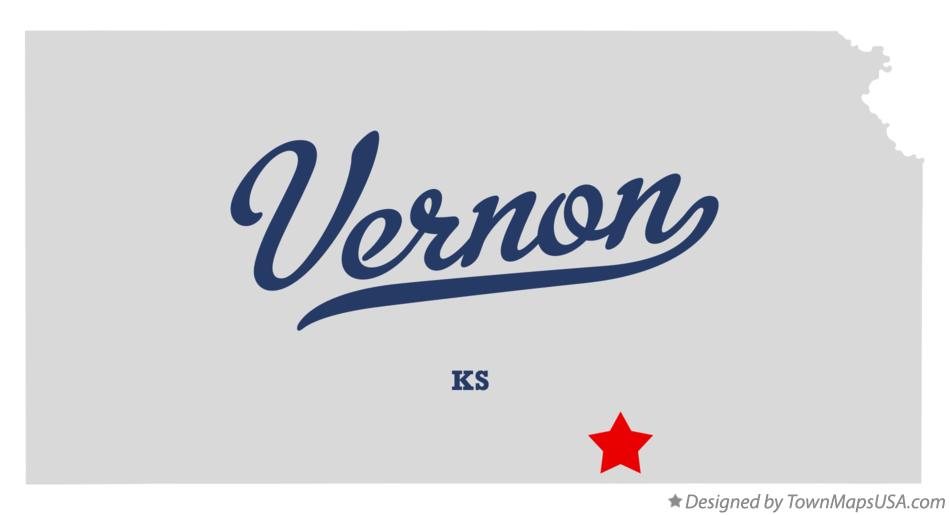 Map of Vernon Kansas KS