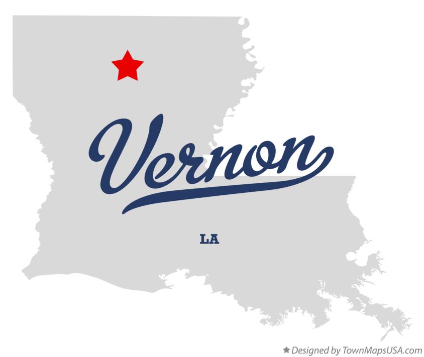 Map of Vernon Louisiana LA