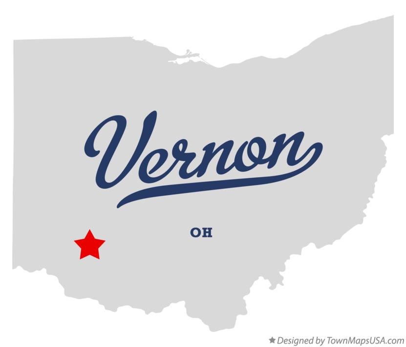 Map of Vernon Ohio OH