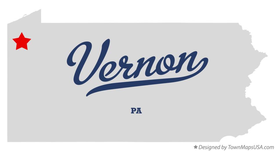 Map of Vernon Pennsylvania PA