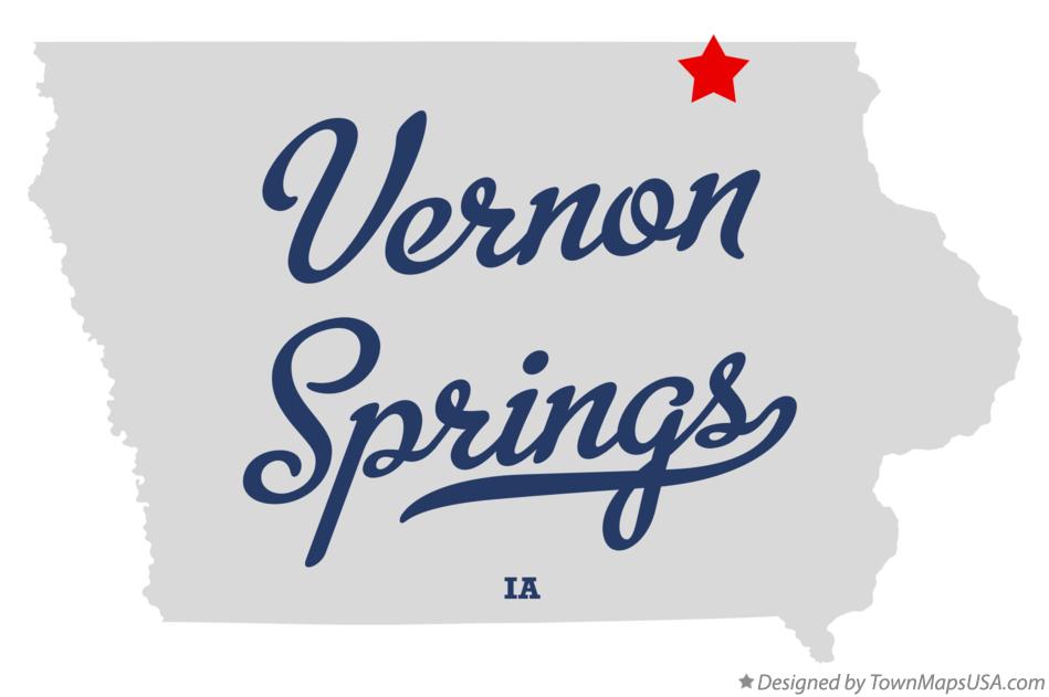 Map of Vernon Springs Iowa IA