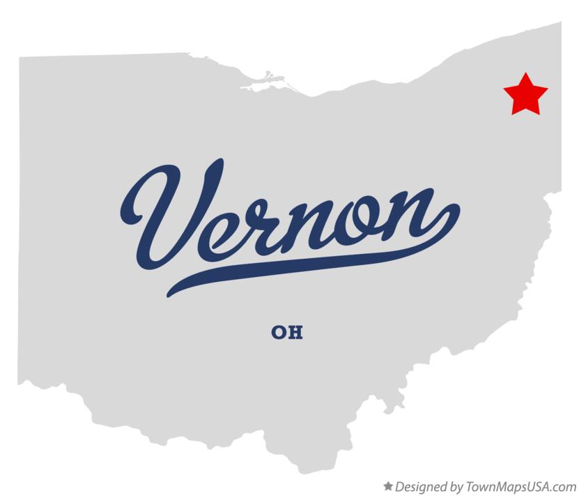 Map of Vernon Ohio OH