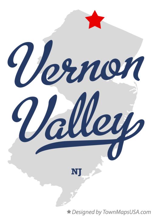 Map of Vernon Valley New Jersey NJ