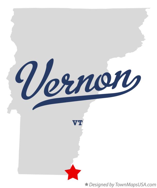 Map of Vernon Vermont VT