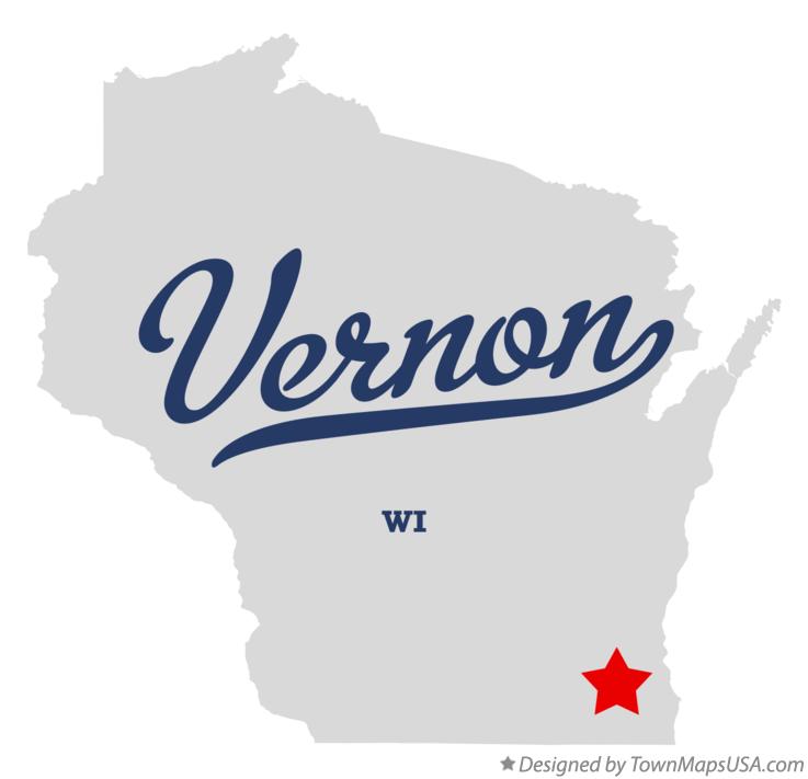Map of Vernon Wisconsin WI