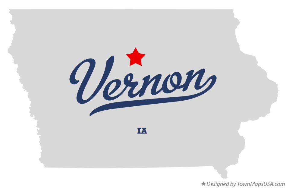 Map of Vernon Iowa IA