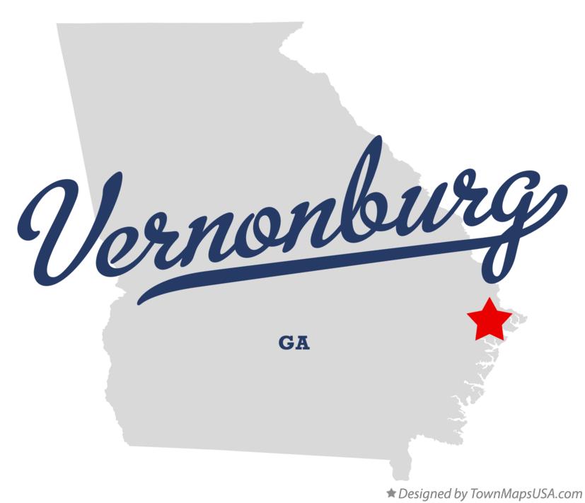 Map of Vernonburg Georgia GA