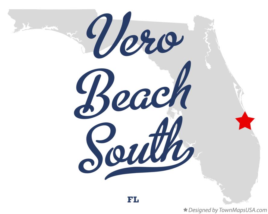 Map of Vero Beach South Florida FL