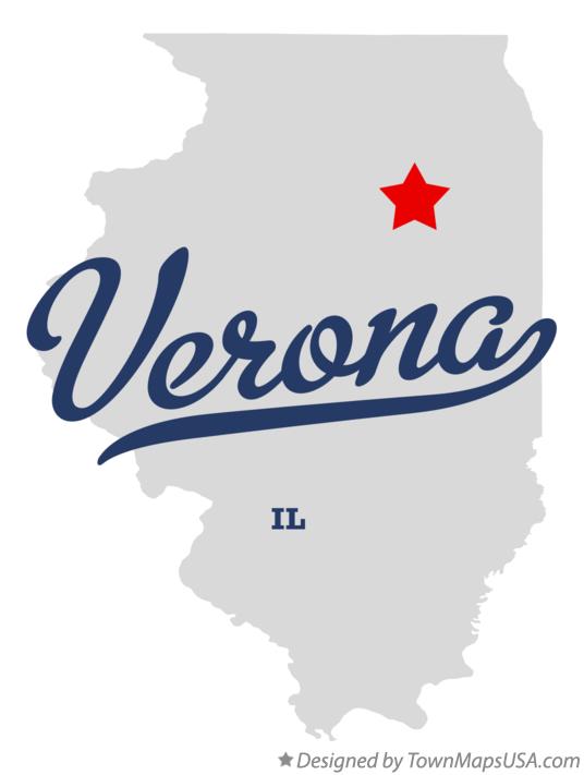 Map of Verona Illinois IL
