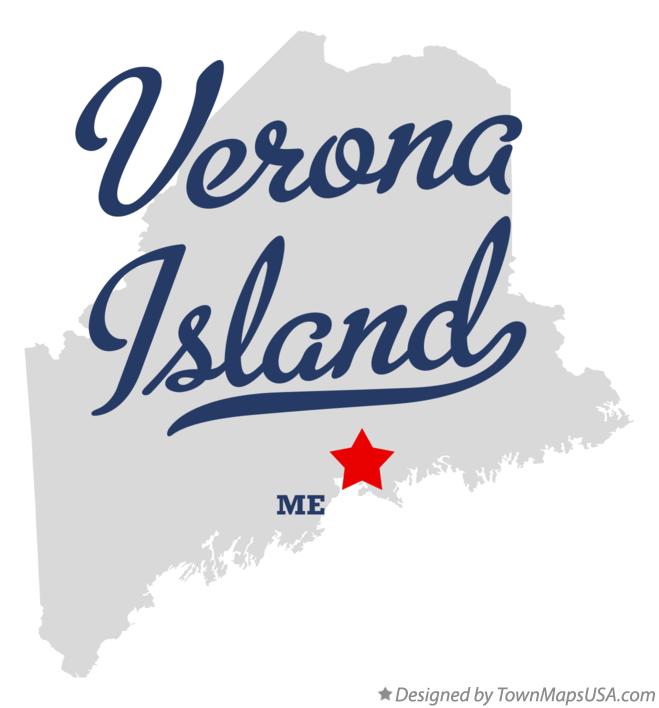 Map of Verona Island Maine ME