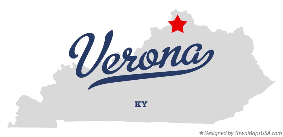 Map of Verona Kentucky KY