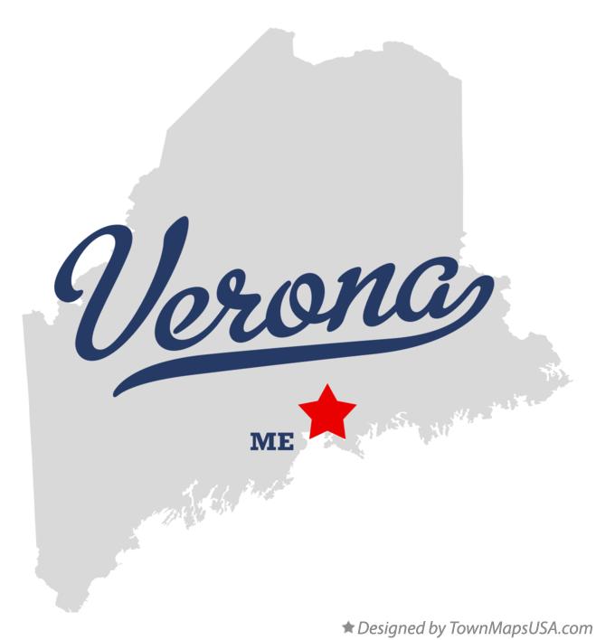 Map of Verona Maine ME
