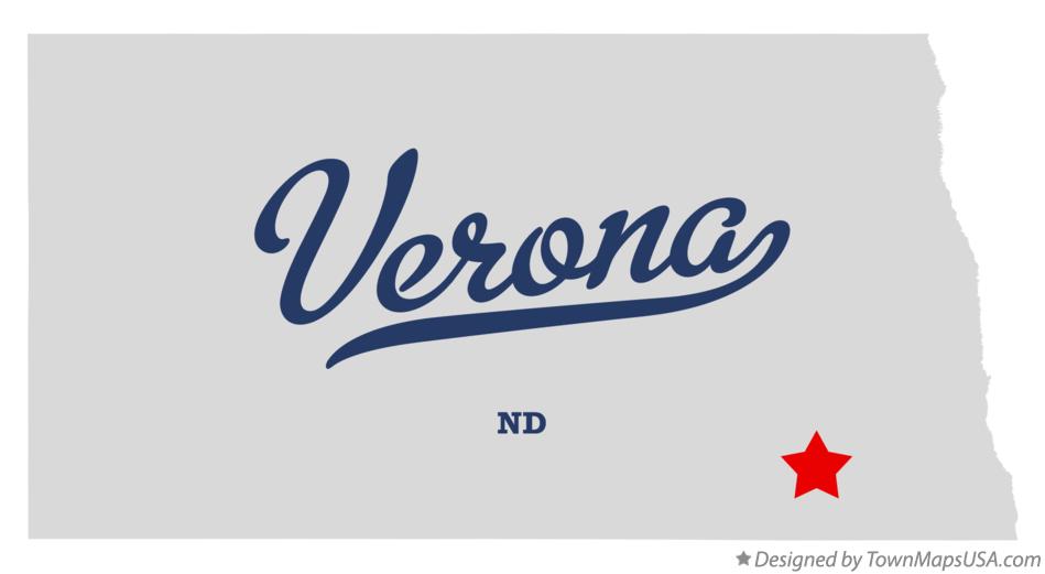 Map of Verona North Dakota ND