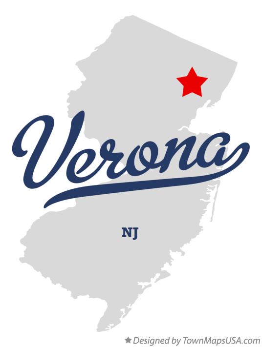 Map of Verona New Jersey NJ