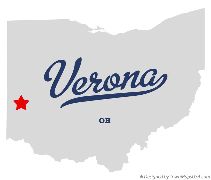 Map of Verona Ohio OH