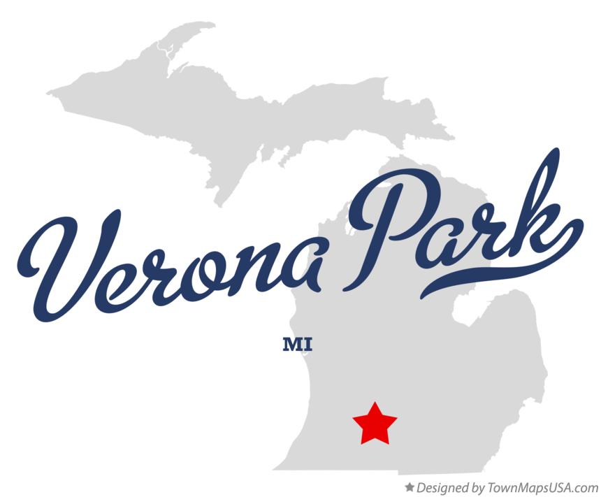 Map of Verona Park Michigan MI