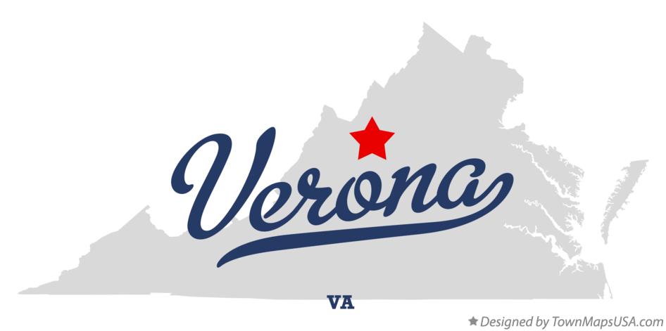 Map of Verona Virginia VA