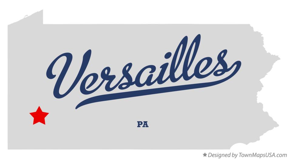 Map of Versailles Pennsylvania PA