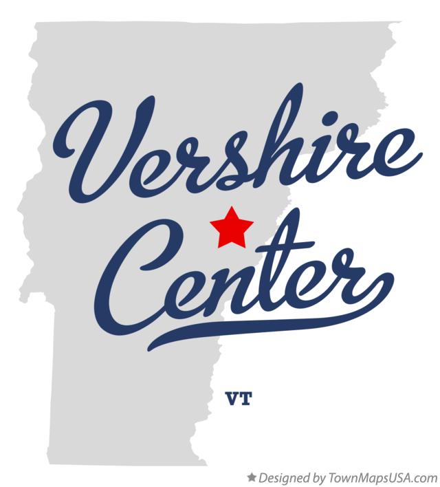 Map of Vershire Center Vermont VT