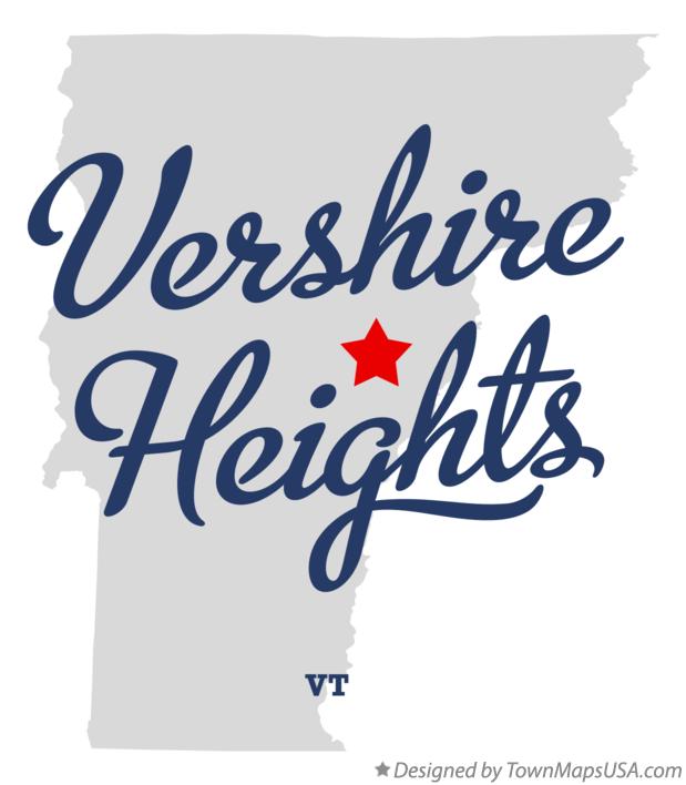 Map of Vershire Heights Vermont VT